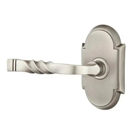 Emtek Santa Fe Lever With #8 Rosette in Pewter finish