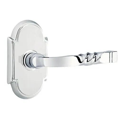 Emtek Santa Fe Lever With #8 Rosette in Polished Chrome finish