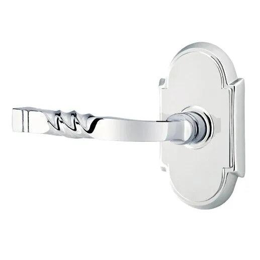 Emtek Santa Fe Lever With #8 Rosette in Polished Chrome finish