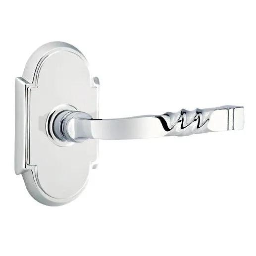Emtek Santa Fe Lever With #8 Rosette in Polished Chrome finish