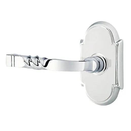 Emtek Santa Fe Lever With #8 Rosette in Polished Chrome finish