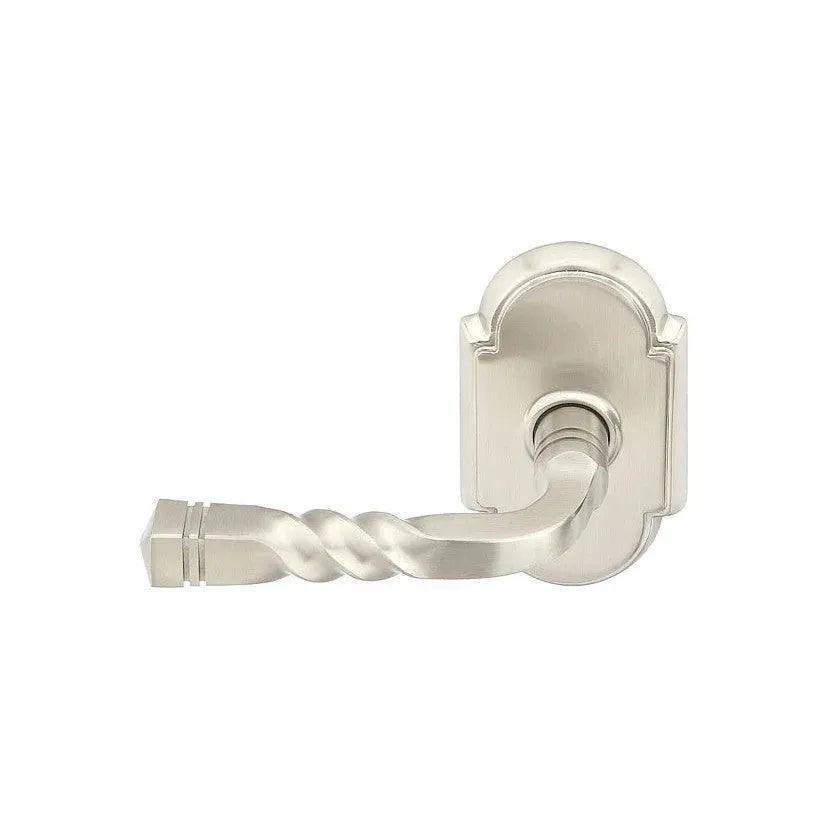Emtek Santa Fe Lever With #8 Rosette in Satin Nickel finish