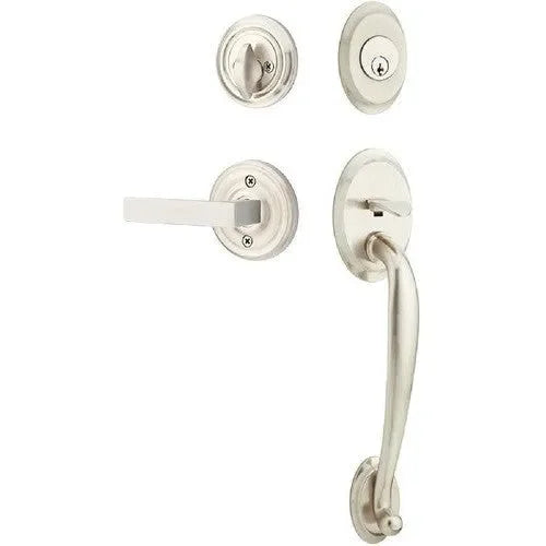 EmtekEmtek Saratoga Tubular Entrance Handleset With Dumont Lever in 