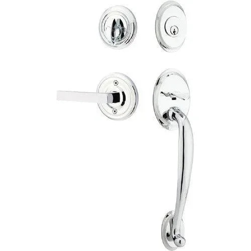 EmtekEmtek Saratoga Tubular Entrance Handleset With Dumont Lever in 