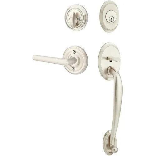 EmtekEmtek Saratoga Tubular Entrance Handleset With Stuttgart Lever in 