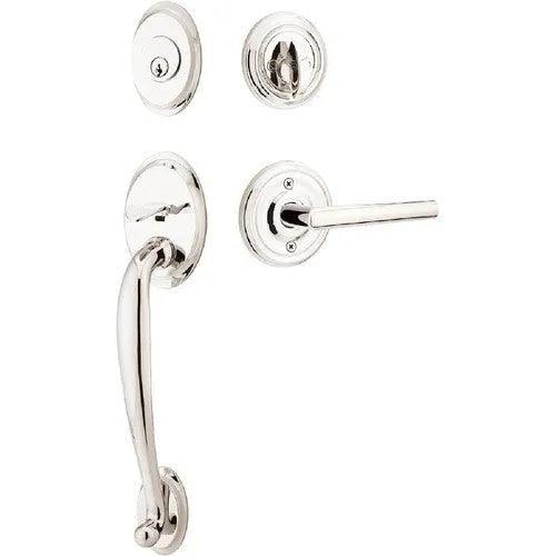 EmtekEmtek Saratoga Tubular Entrance Handleset With Stuttgart Lever in 