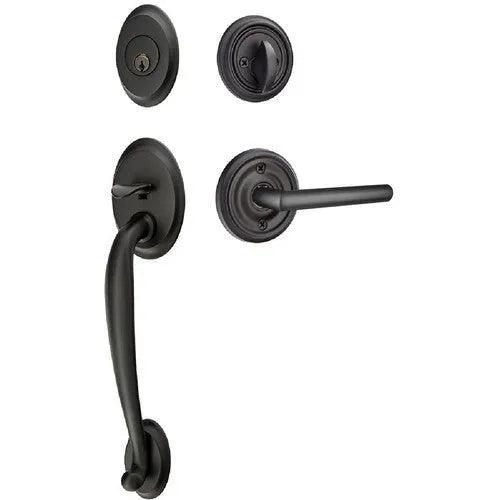 EmtekEmtek Saratoga Tubular Entrance Handleset With Stuttgart Lever in 