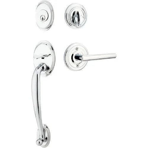 EmtekEmtek Saratoga Tubular Entrance Handleset With Stuttgart Lever in 