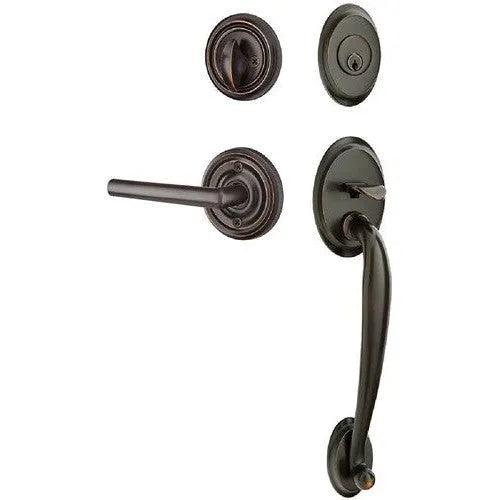 EmtekEmtek Saratoga Tubular Entrance Handleset With Stuttgart Lever in 