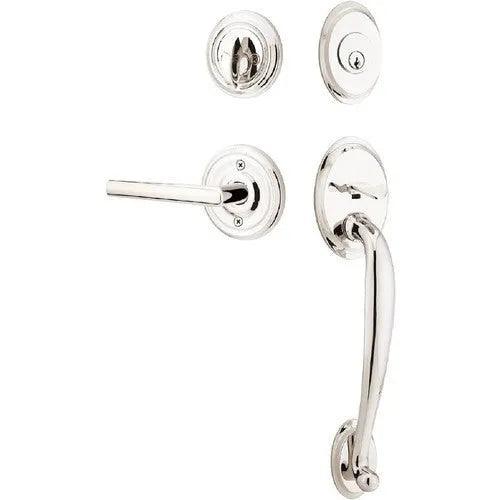 EmtekEmtek Saratoga Tubular Entrance Handleset With Stuttgart Lever in 
