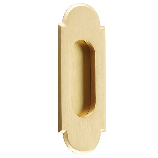 Emtek 5" #8 Flush Pull in Satin Brass finish