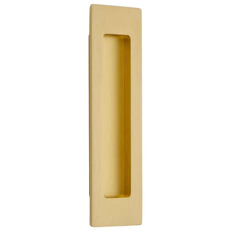 Emtek 7" Modern Rectangular Flush Pull in Satin Brass finish