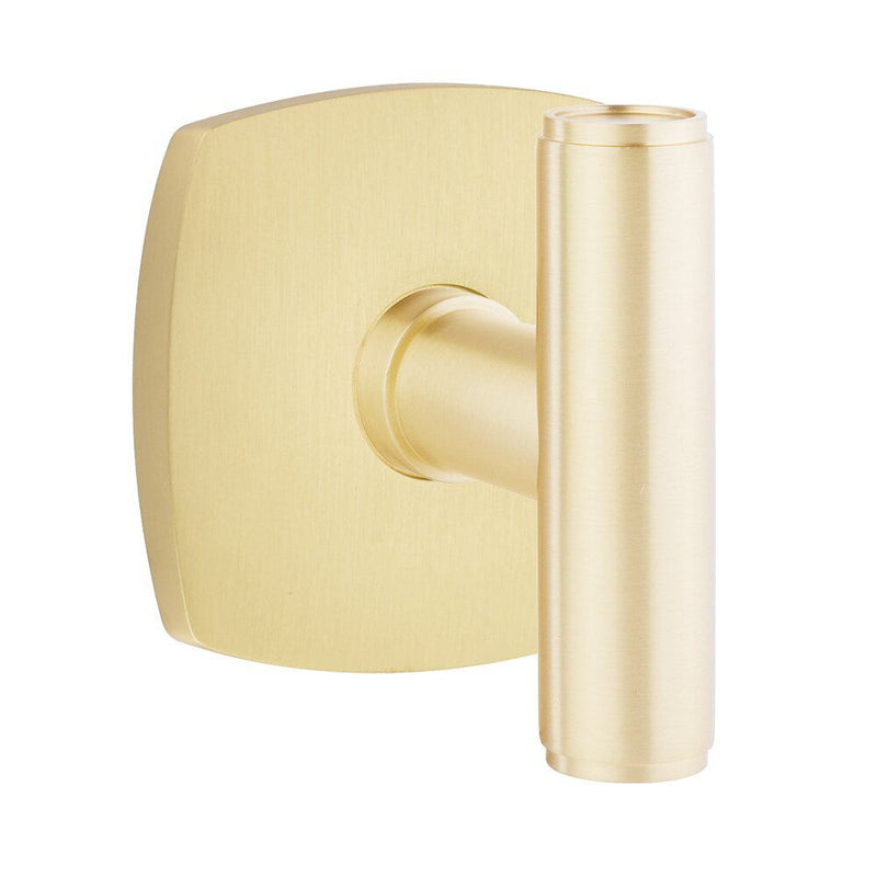 Emtek Ace Knob with Urban Modern Rosette in Satin Brass finish