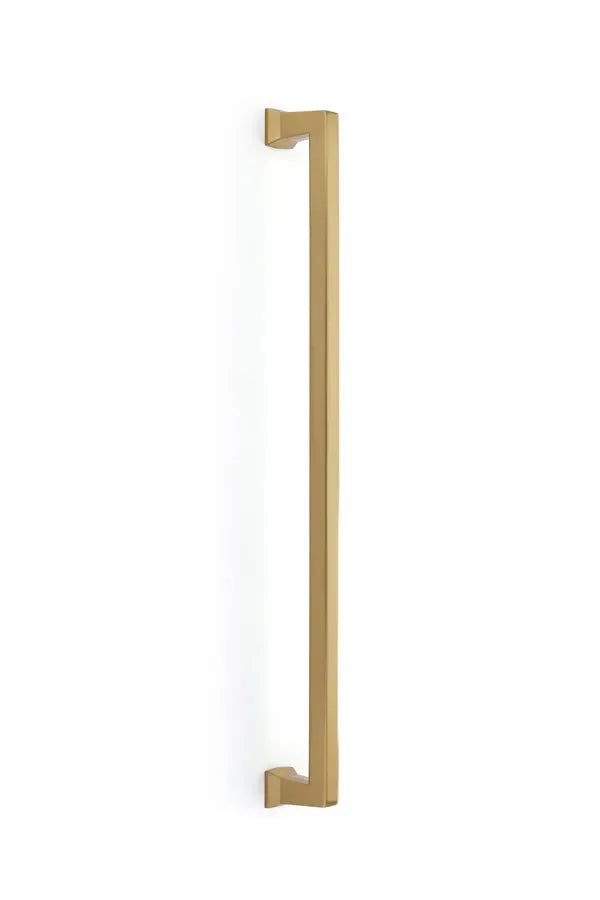 The Emtek Alexander Appliance Pull, 18" Center to Center in Satin Brass finish
