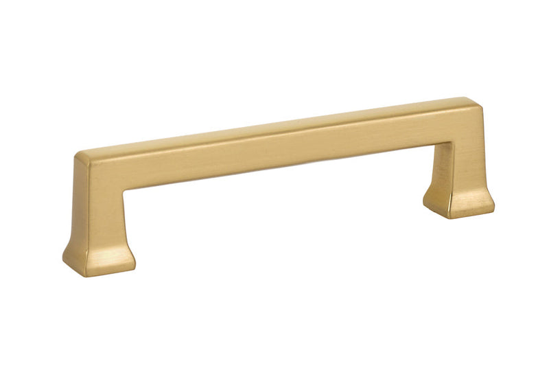 The Emtek Alexander Cabinet Pull, 4" Center to Center in Satin Brass finish