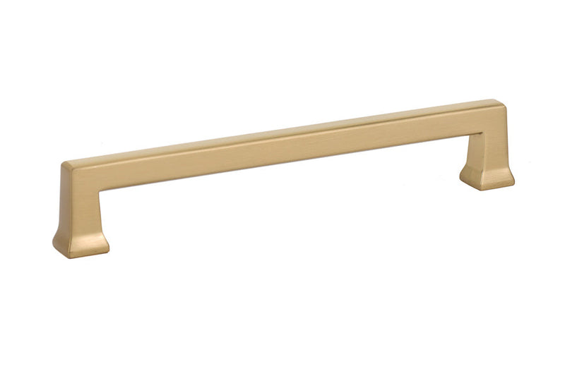 The Emtek Alexander Cabinet Pull, 6" Center to Center in Satin Brass finish