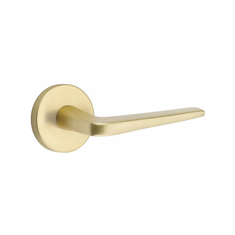 Emtek Athena Lever With Disk Rosette in Satin Brass finish