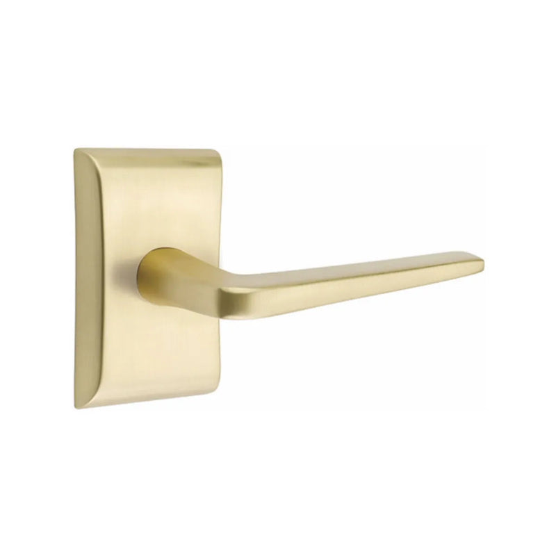 Emtek Athena Lever With Neos Rosette in Satin Brass finish