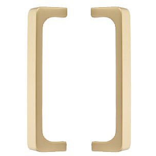 The Emtek Back to Back 8" Baden Door Pull in Satin Brass finish