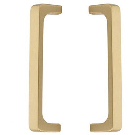 Emtek Back to Back 8" Brisbane Door Pull in Satin Brass finish