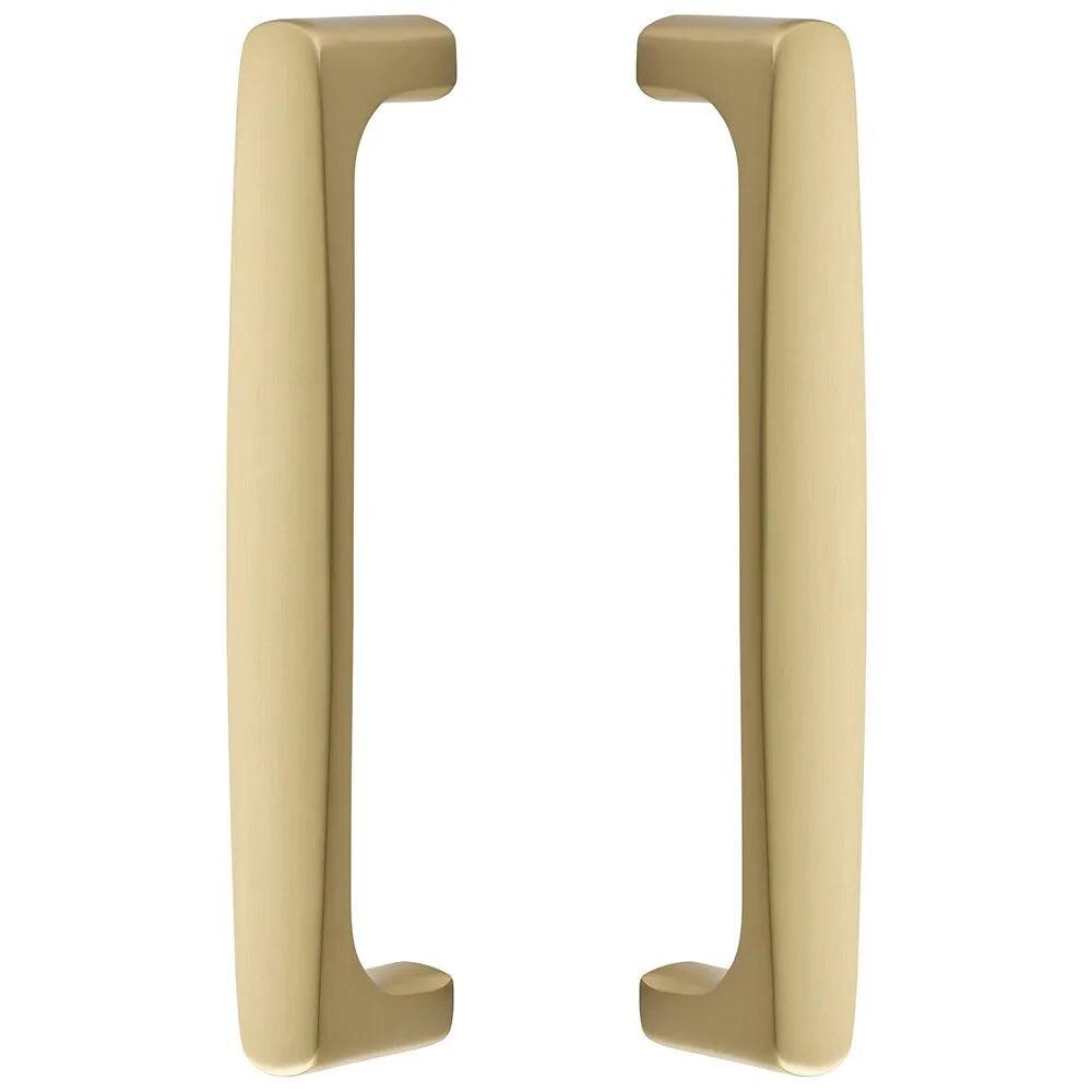 The Emtek Back to Back Urban Modern Door Pull, 8" Center to Center in Satin Brass finish