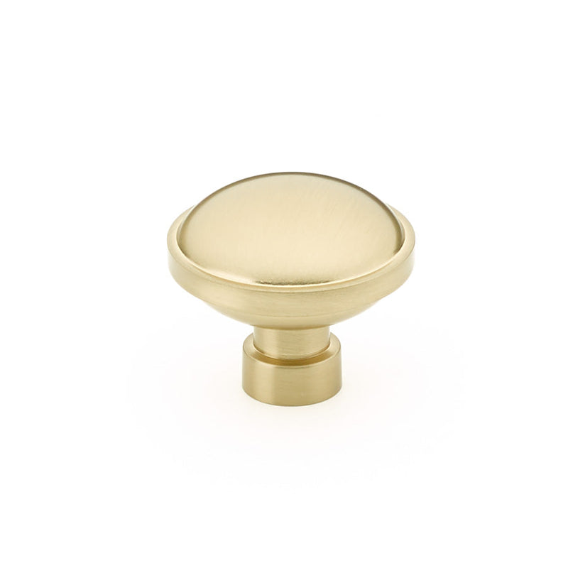 The Emtek Brandt Cabinet Knob, 1 3/4" in Satin Brass finish