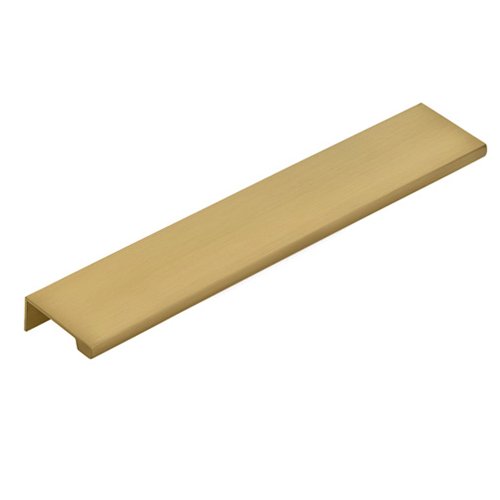 The Emtek Cabinet Edge Pull, 6" Center to Center in Satin Brass finish