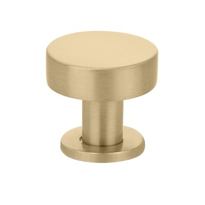 The Emtek Cadet Cabinet Knob in Satin Brass finish.