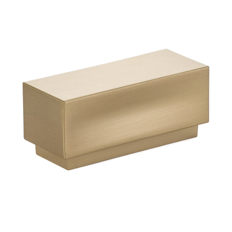 The Emtek Cinder Cabinet Knob, 2 1/4" in Satin Brass finish