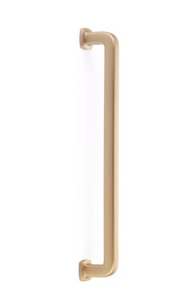 The Emtek Concealed Surface Westridge Appliance Pull in Satin Brass finish