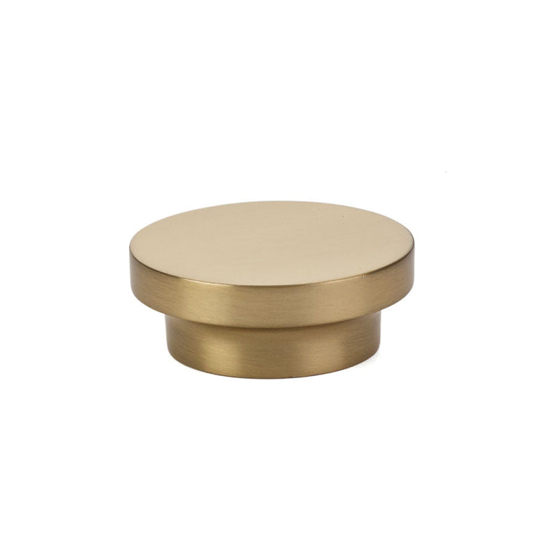 The Emtek District Cabinet Knob, 1 5/8" in Satin Brass finish