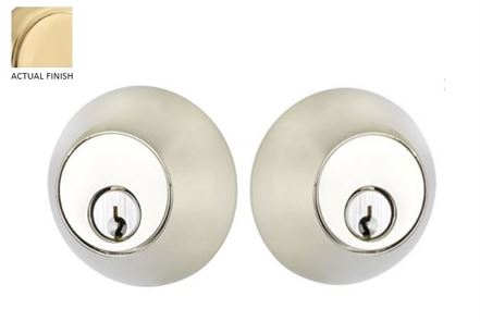 Emtek Double Cylinder Regular Keyed Deadbolt in Satin Brass finish