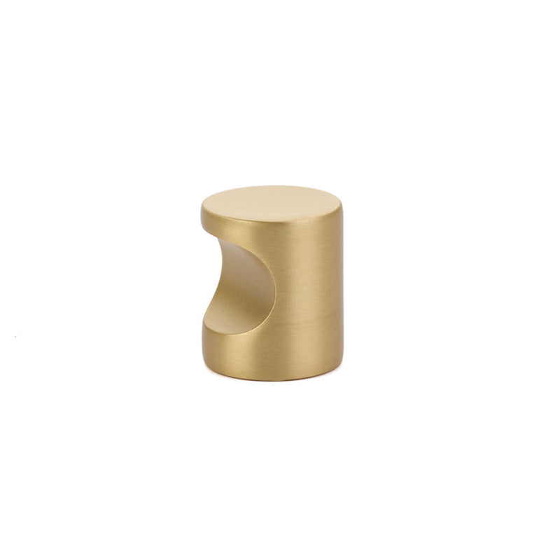 The Emtek Finger Cabinet Pull, 7/8" in Satin Brass finish