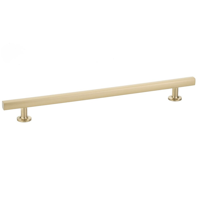 The Emtek Freestone Cabinet Pull, 10" Center to Center in Satin Brass finish