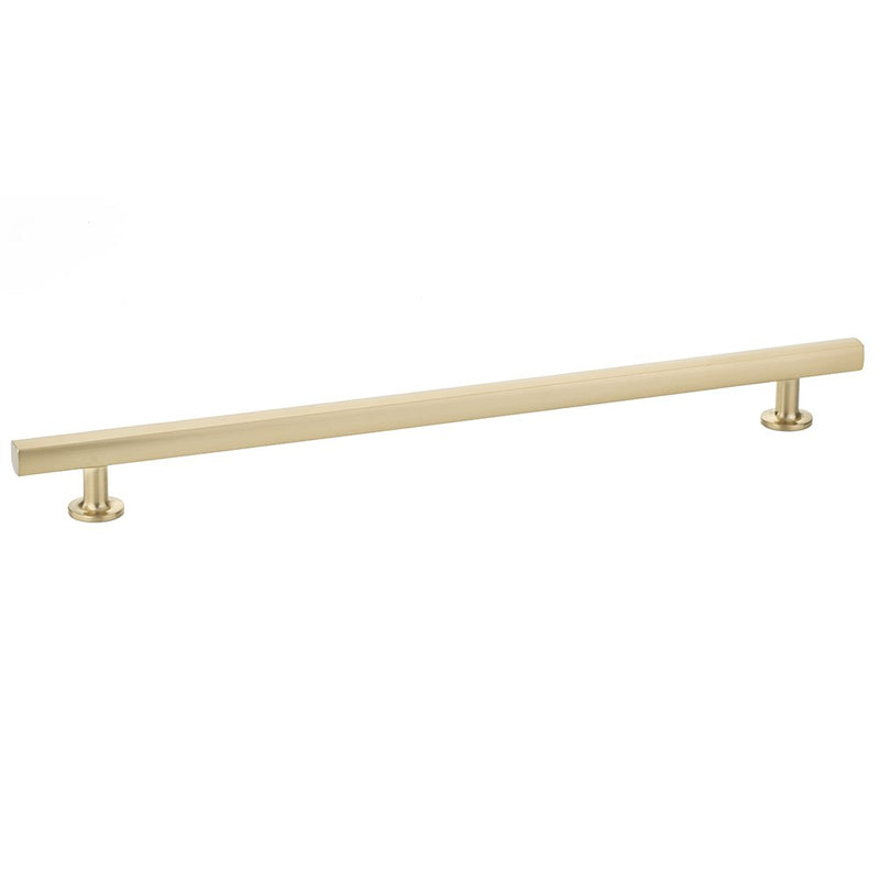 The Emtek Freestone Pull 12" Center-to-Center in Satin Brass finish