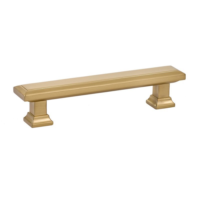 Emtek Geometric Rectangular Cabinet Pull, 3" Center to Center in Satin Brass finish