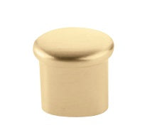 The Emtek Habitat Button Knob in Satin Brass finish