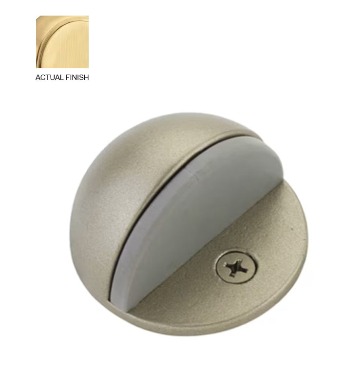 The Emtek Half Dome Door Stop in Satin Brass finish