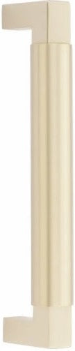 The Emtek Hercules Smooth Door Pull, 8" Center to Center in Satin Brass finish