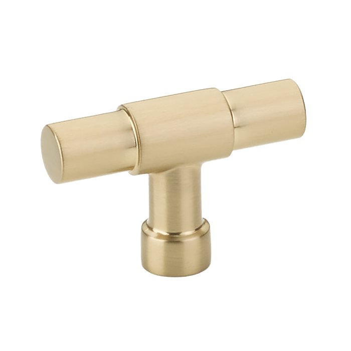 The Emtek Jasper Finger Pull in Satin Brass finish