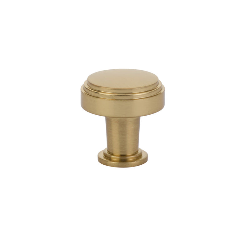The Emtek Newport Cabinet Knob, 1 1/4" in Satin Brass finish