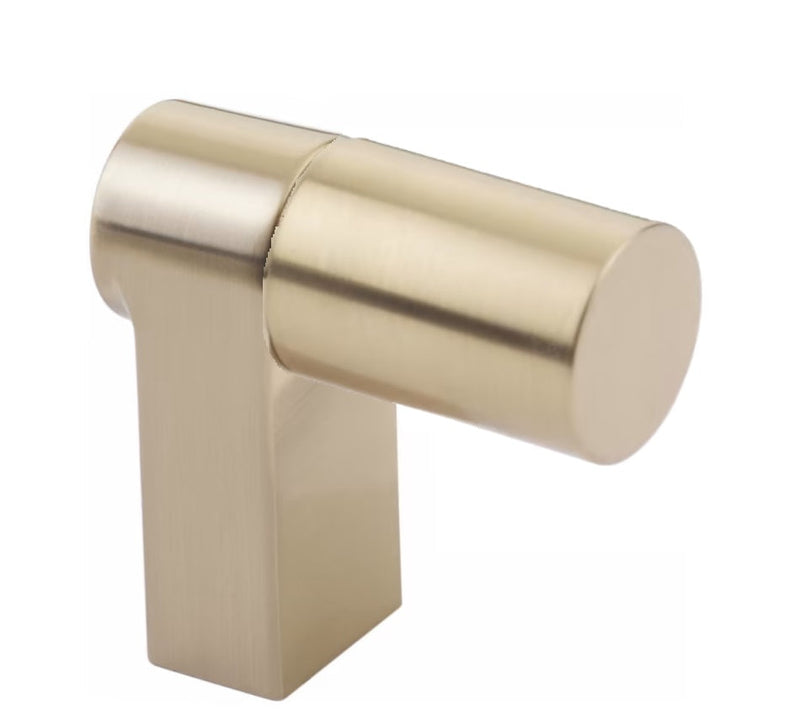 The Emtek Select Rectangular Smooth Cabinet Finger Pull 2" in Satin Brass finish