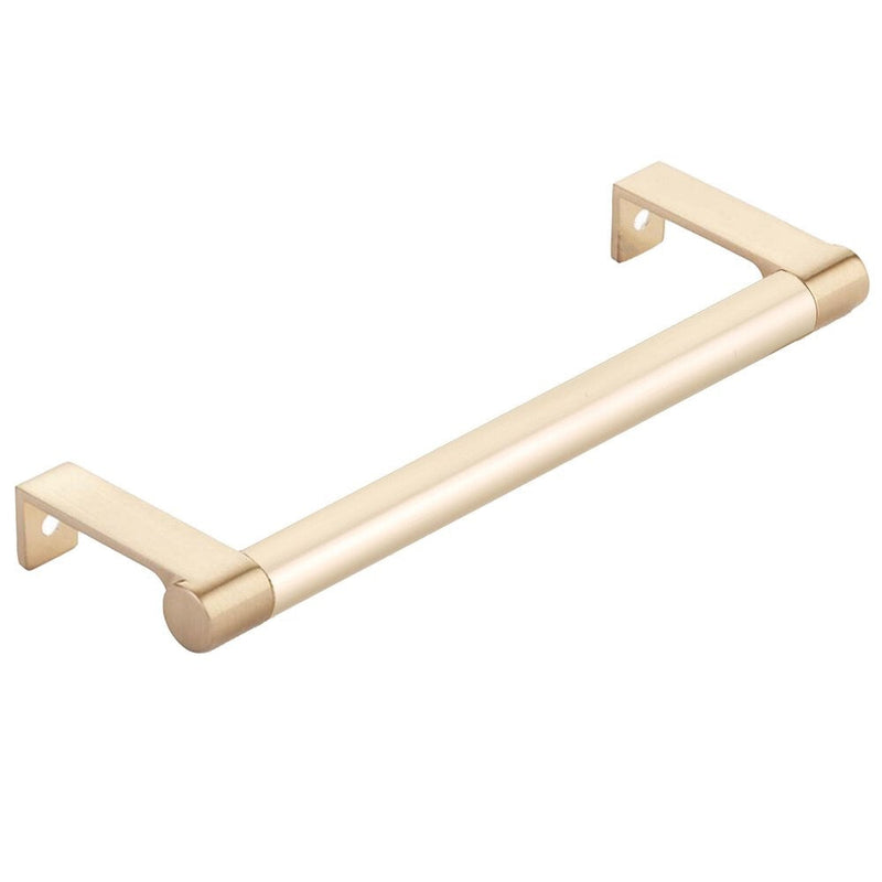 Emtek Select Round Smooth Cabinet Edge Pull in Satin Brass finish