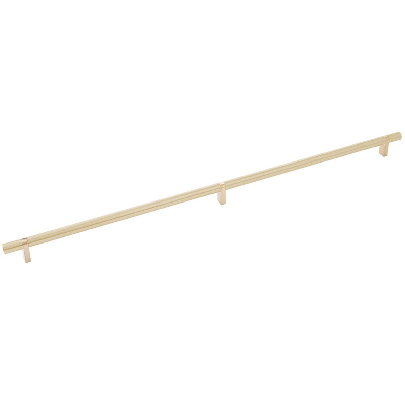 The Emtek Select Smooth Cabinet Bar Pull in Satin Brass finish