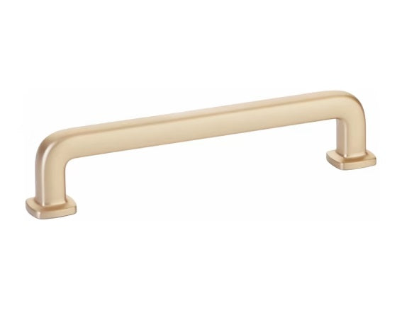 The Emtek Westridge Cabinet Pull in Satin Brass finish