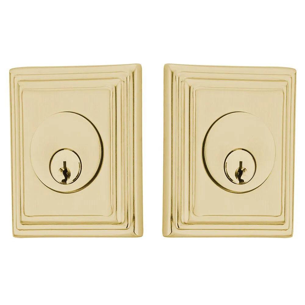 Emtek Wilshire Deadbolt, Double Cylinder in Satin Brass finish