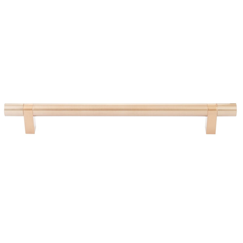 The Emtek Concealed Surface Select Smooth Appliance Bar Pull, 12" C-to-C in Satin Copper finish