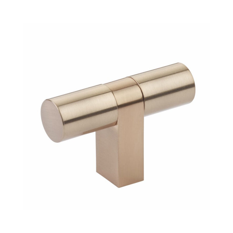 The Emtek Select Bar Smooth Cabinet T-Knob, 3 1/8" in Satin Copper finish