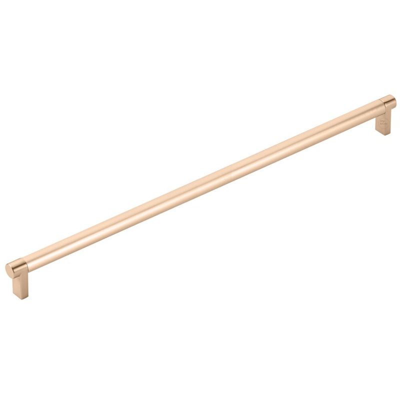 The Emtek Select Rectangular Stem Smooth Appliance Pull in Satin Copper finish