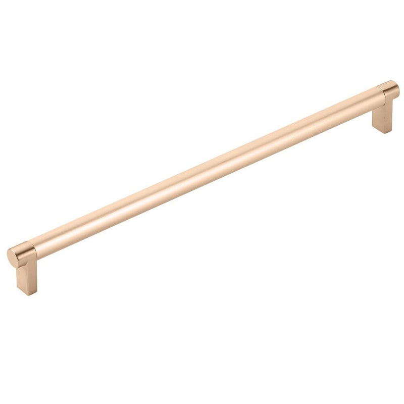 The Emtek Select Rectangular Stem Smooth Appliance Pull in Satin Copper finish